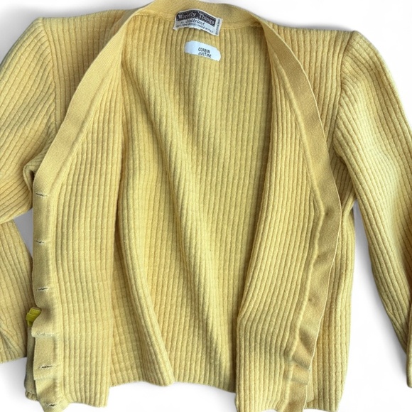 Worldly Things by StylTricot Yellow Wool Cardigan – Made in Italy - Picture 4 of 6